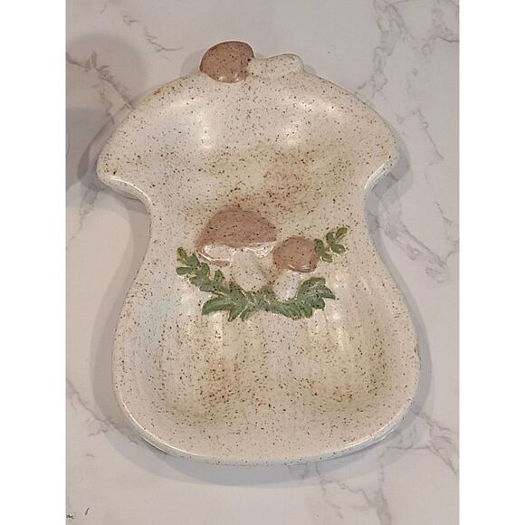 Mushroom Spoon or Tea Rest, Salt Pepper Shakers Retro Kitsch, Novelty Speckled - Picture 4 of 12